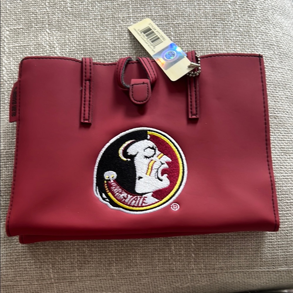 Alan Stuart Maroon Tote with Seminoles Emblem - Picture 2 of 10